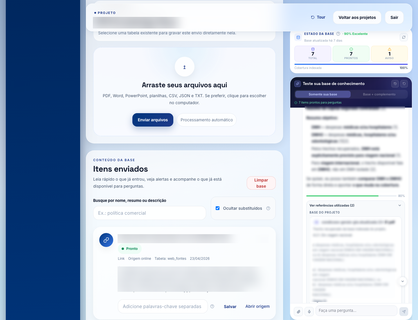 Chat con respuesta y referencias